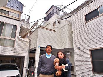 花まるリフォーム　外壁塗装　世田谷区　Ｍ様邸　完成記念写真