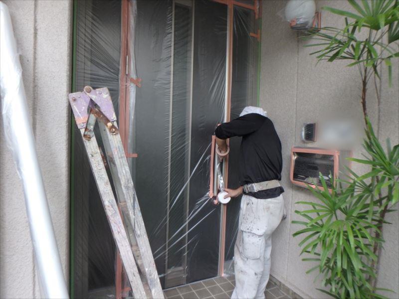 20170908外壁塗装T様邸養生2P9080450_s.JPG