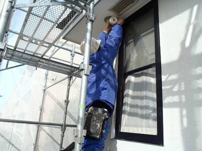 20130110外壁塗装K様邸養生P1104388-s.JPG