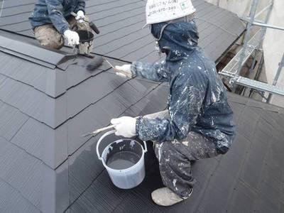 20130218外壁塗装T様邸屋根中塗りP2182717-s.JPG