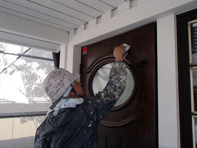 20150327外壁塗装T様邸玄関ドア洗浄P3270005_R.JPG