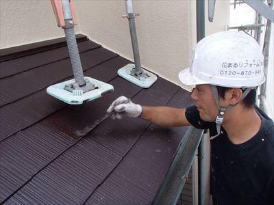 20150623外壁塗装Y様邸下屋根上塗りP6230010_s.JPG